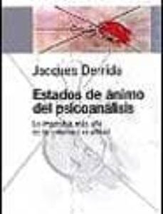 Portada de Jacques Derrida Estados De Ánimo Del Psicoanálisis Ed Paidós