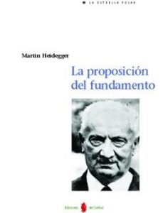 Portada de Martín Heidegger La proposición del fundamento Ediciones del Serbal