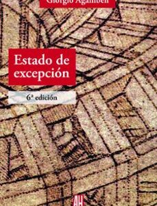 Portada de Giorgio Agamben Estado de excepción Editorial Adriana Hidalgo