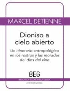 Portada de Marcel D Etienne Dioniso a cielo abierto Editorial Gedisa