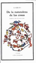 Portada de Lucrecio De la naturaleza de las cosas Editorial Cátedra