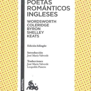 Portada de Poetas románticos ingleses Edición bilingüe Traducción de Valverde Panero Editorial Austral