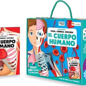 Portada de El cuerpo humano Libro + puzle con siluetas Editorial Sassi