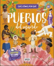 Portada de Qué, cómo y oir qué Pueblos del mundo Con poster Editorial Sassi