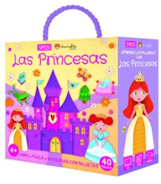 Portada de Las princesas Libro + puzle + 10 figuras con silueta Editorial Sassi