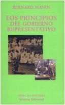Portada de Bernard Manin Los principios del gobierno representativo Editorial Alianza