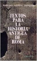 Portada de Marciso Santos Yanguas Textos para la historia antigua de Roma Editorial Cátedra