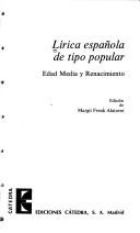 Portada de Lírica española de tipo popular Edición de Margit Frenk Editorial Cátedra