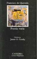 Portada de Francisco de Quevedo Poesía varia Editorial Cátedra