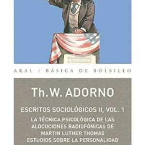 Portada de Theodor W. Adorno Escritos sociológicos II Volumen 1 Editorial Akal