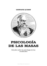 Portada de Gustave Le Bon Psicología de las masas Editorial Morata