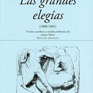 Portada de Friedrich Hölderlin Las grandes elegías Edición bilingue Editorial Hiperión