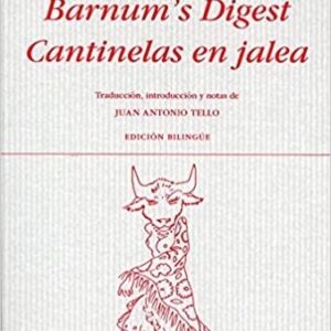Portada de Boris Vian Barnums Digest Cantinelas en jalea Edición bilingue Editorial Hiperión