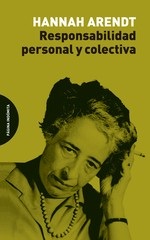 Portada de Hannah Arendt Responsabilidad Personal y colectiva Editorial Página Indómita