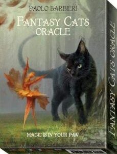 Portada de Paolo Barbieri Fantasy cats oracle Cartas y guía Editorial Lo Scarabeo
