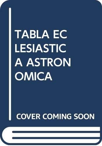Portada de Tomas Ochoa Arin y otros Tabla Eclesíastica astronómica Biblioteca F. Xavier Clavijero Editorial Universidad Iberoamericana